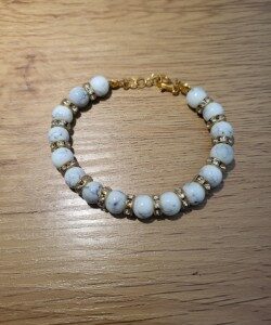 BRACELET BLANC OR