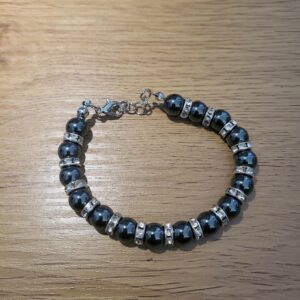 BRACELET NOIR ARGENT