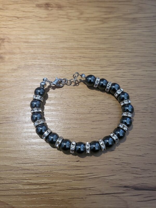 BRACELET NOIR ARGENT